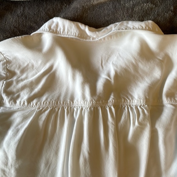 LOFT Petites White Button Down Shirt - Picture 5 of 7